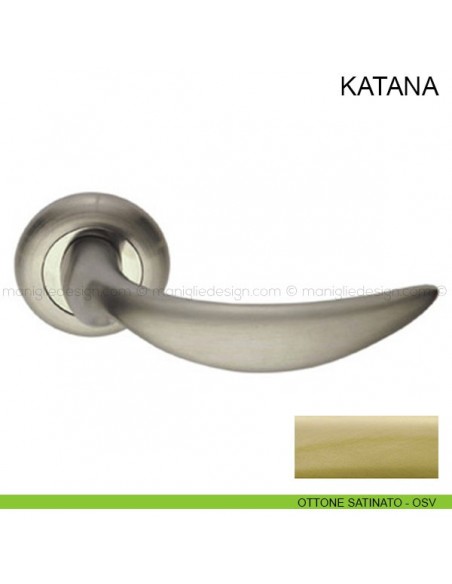 Maniglia per porta Katana Pasini ottone satinato