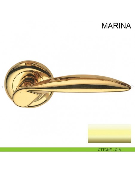 Maniglia per porta Marina Pasini ottone lucido