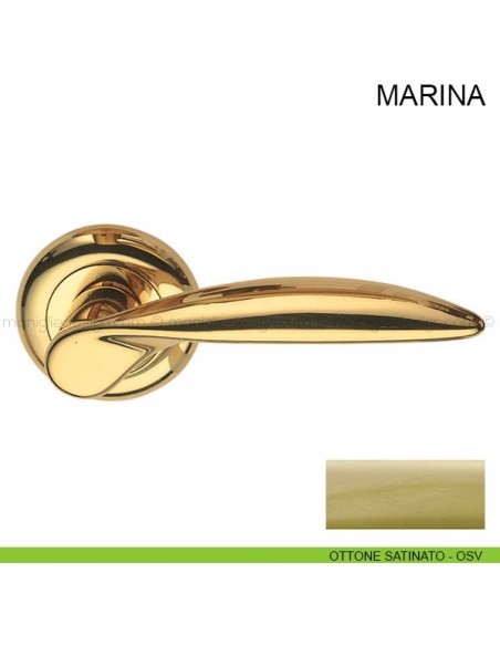 Maniglia per porta Marina Pasini ottone satinato