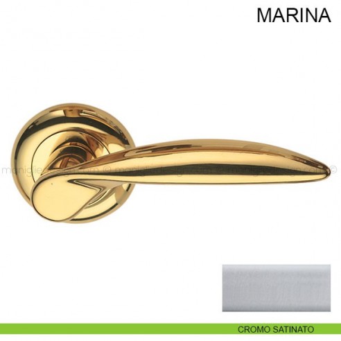 Maniglia per porta Marina Pasini cromo satinato