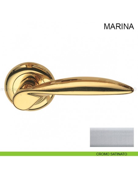 Maniglia per porta Marina Pasini cromo satinato