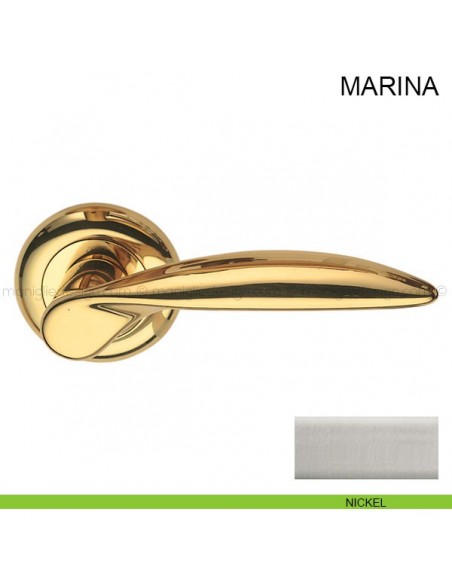 Maniglia per porta Marina Pasini nikel satinato