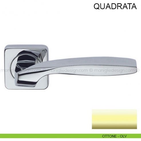 Maniglia per porta Quadrata Pasini ottone lucido