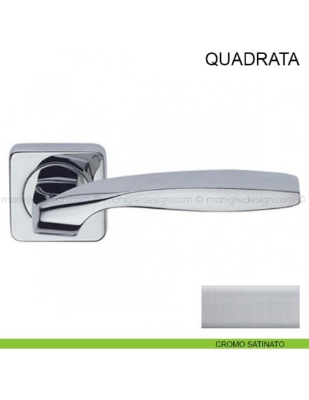 Maniglia per porta Quadrata Pasini cromo satinato