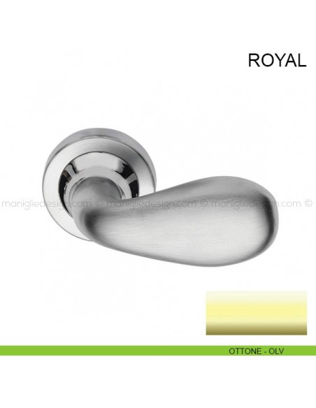 Maniglia per porta Royal Pasini ottone lucido