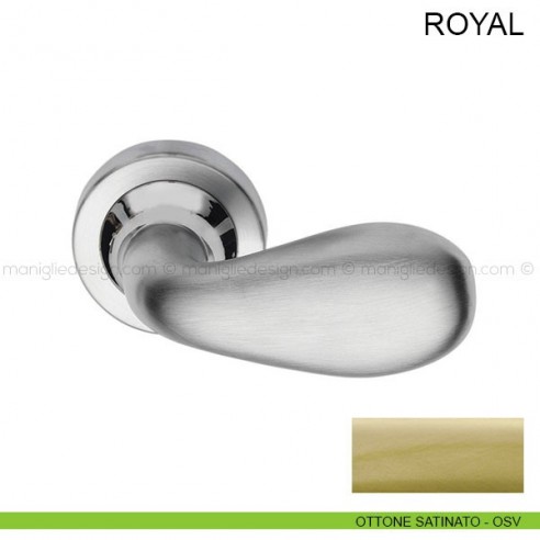 Maniglia per porta Royal Pasini ottone satinato