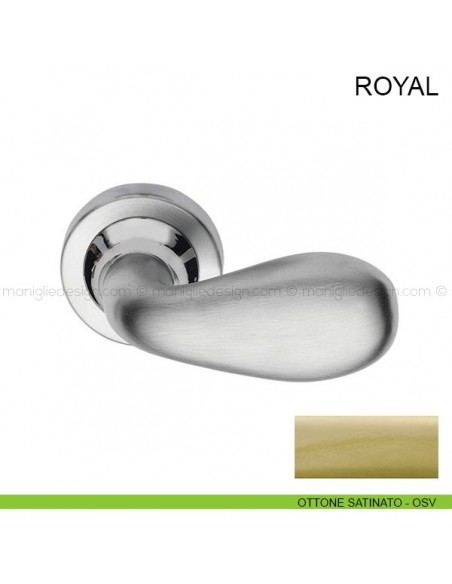 Maniglia per porta Royal Pasini ottone satinato