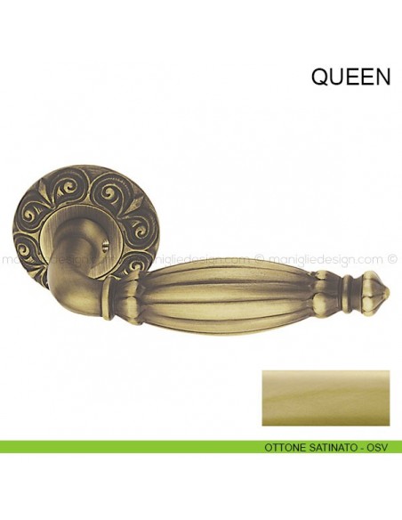 Maniglia per porta Queen Pasini ottone satinato
