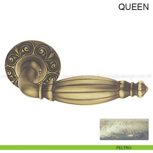 Maniglia per porta Queen Pasini peltro