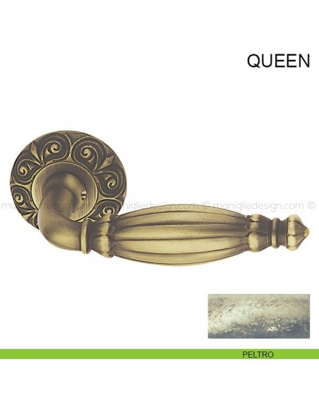 Maniglia per porta Queen Pasini peltro