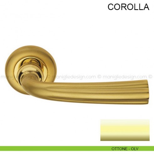 Maniglia per porta Corolla Pasini ottone lucido
