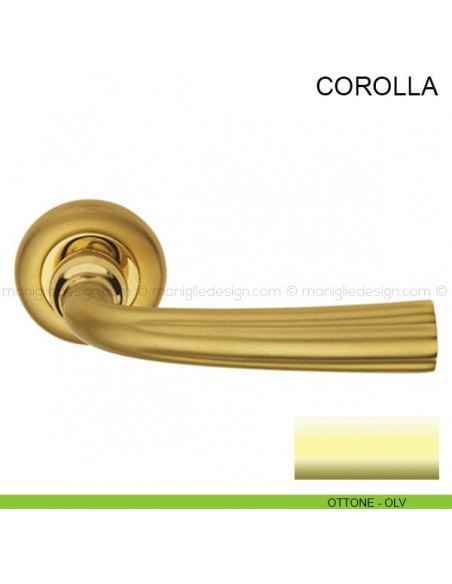 Maniglia per porta Corolla Pasini ottone lucido