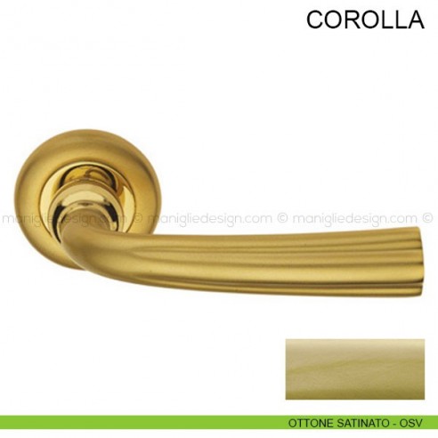 Maniglia per porta Corolla Pasini ottone satinato