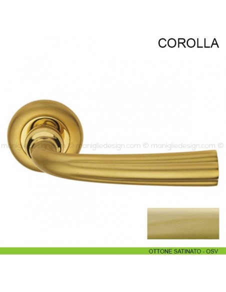 Maniglia per porta Corolla Pasini ottone satinato