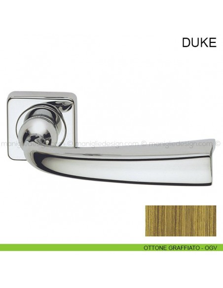 Maniglia per porta Duke Pasini ottone graffiato