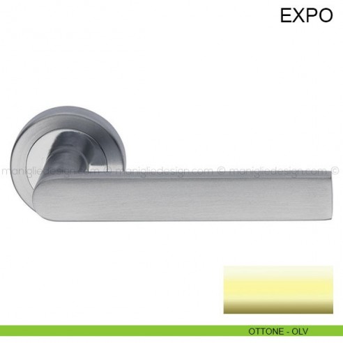 Maniglia per porta Expo Pasini ottone lucido
