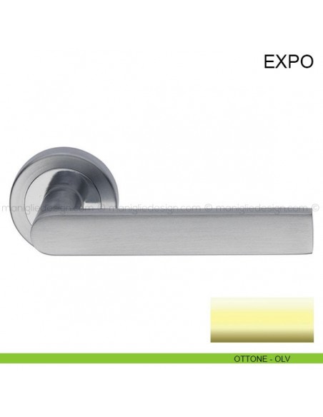 Maniglia per porta Expo Pasini ottone lucido