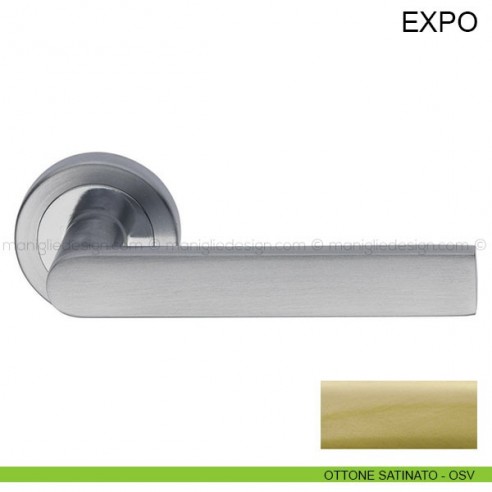 Maniglia per porta Expo Pasini ottone satinato
