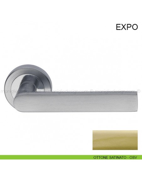 Maniglia per porta Expo Pasini ottone satinato