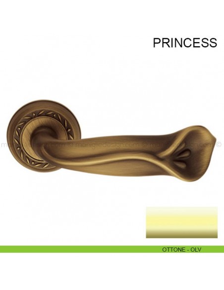 Maniglia per porta Princess Pasini ottone lucido