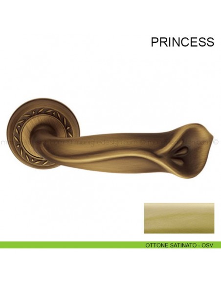 Maniglia per porta Princess Pasini ottone satinato