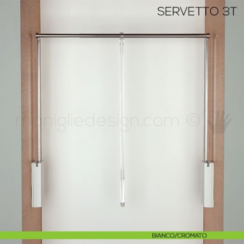 Servetto 3T per armadio bianco/cromato