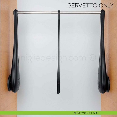Servetto Only per armadio nero/nichelato