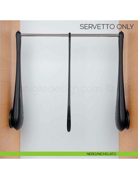 Servetto Only per armadio nero/nichelato