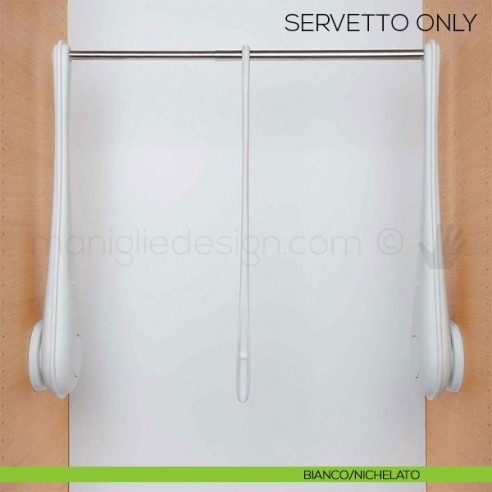 Servetto Only per armadio bianco/nichelato