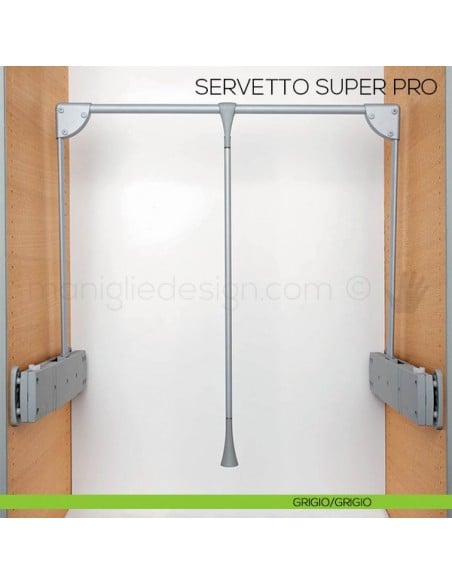 Servetto Super Pro per armadio grigio/grigio