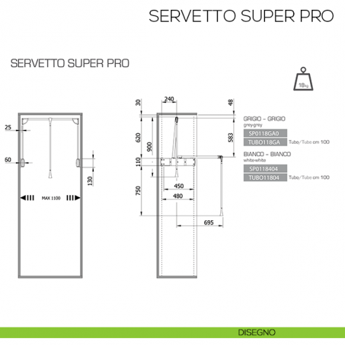 Servetto Super Pro per armadio disegno