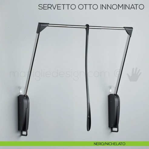 Servetto Otto Innominato per cabina armadio nero-nichelato