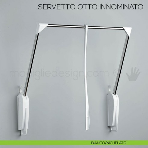 Servetto Otto Innominato per cabina armadio bianco-nichelato
