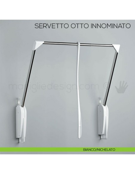 Servetto Otto Innominato per cabina armadio bianco-nichelato