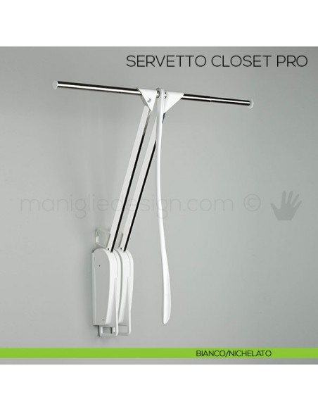 Servetto Otto Closet Pro per cabina armadio bianco-nichelato