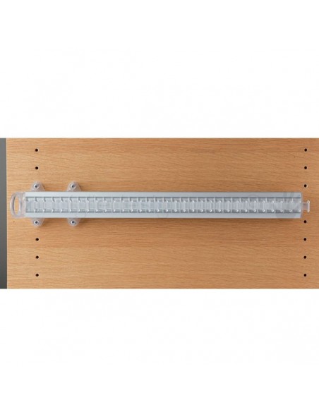 Portacravatte estraibile Servetto per armadio 32 ganci trasparente-alluminio lucido