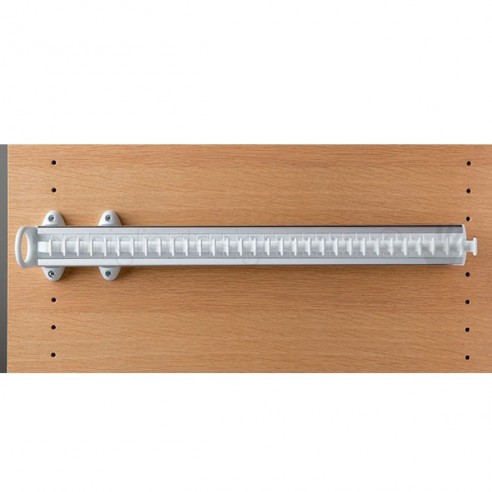 Portacravatte estraibile Servetto per armadio 32 ganci bianco-alluminio lucido