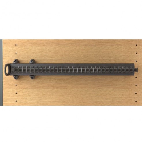 Portacravatte estraibile Servetto per armadio 32 ganci brown-brown