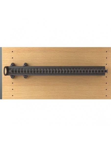 Portacravatte estraibile Servetto per armadio 32 ganci brown-brown