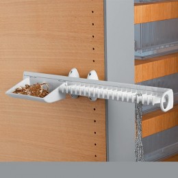 Portacravatte estraibile con vaschetta Servetto per armadio 20 ganci