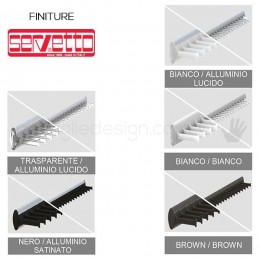 Portacravatte fisso Servetto per armadio 28 ganci 2