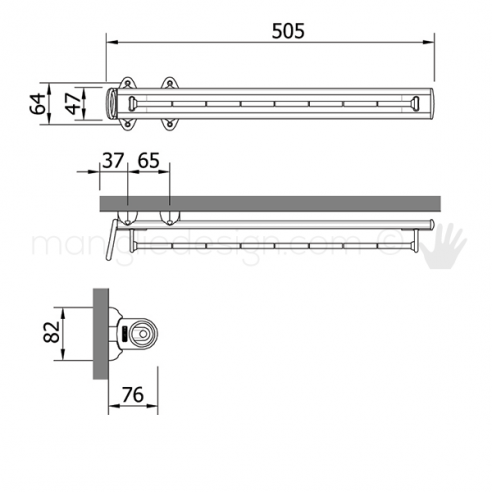 Portafoulard estraibile Servetto per armadio disegno