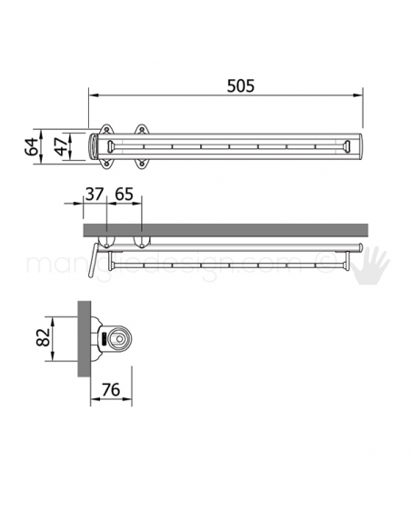 Portafoulard estraibile Servetto per armadio disegno