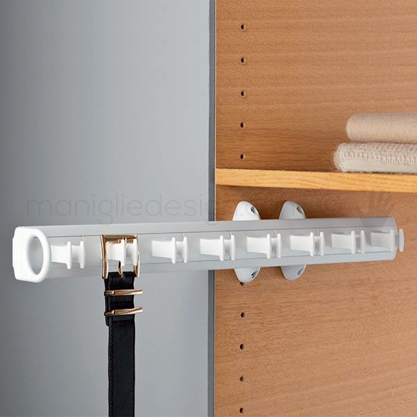 Organizzatore Per Cinture E Accessori Da Armadio - Ganci Scorrevoli Estraibili Con 8 Ganci