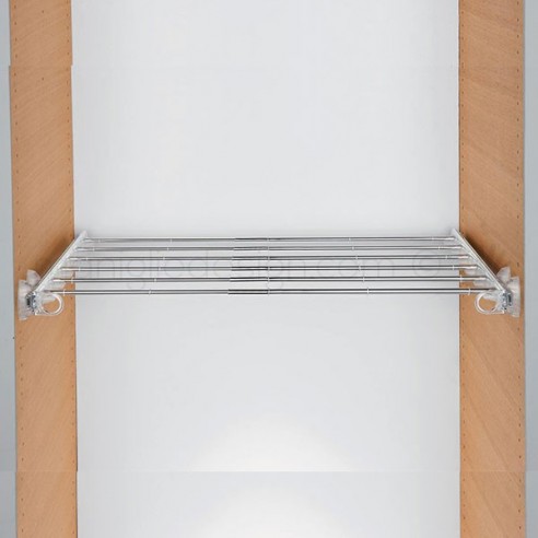 Portapantaloni estensibile estraiblle Servetto Twin per armadio trasparente alluminio lucido