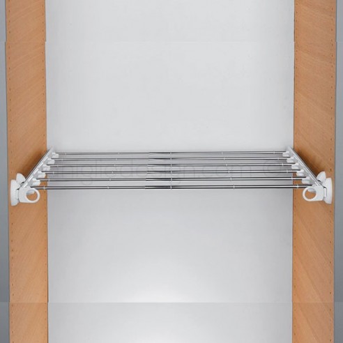 Portapantaloni estensibile estraiblle Servetto Twin per armadio bianco alluminio lucido