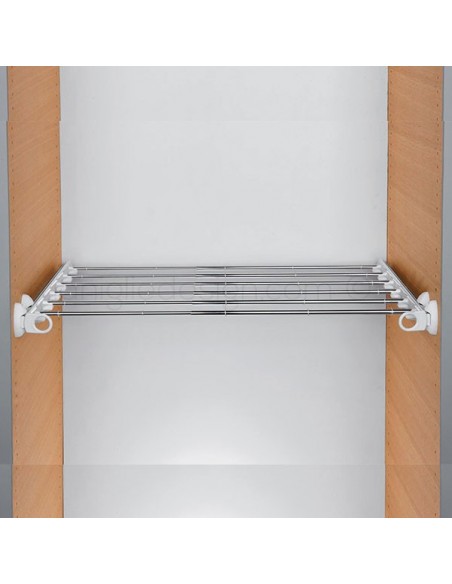 Portapantaloni estensibile estraiblle Servetto Twin per armadio bianco alluminio lucido