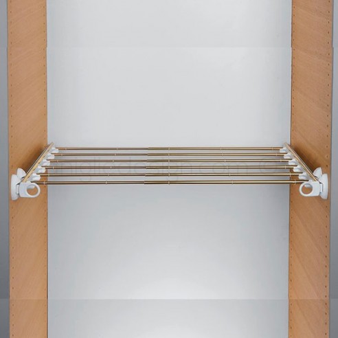 Portapantaloni estensibile estraiblle Servetto Twin per armadio bianco ottonato