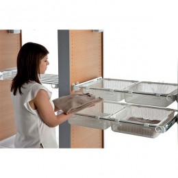 Doppio cassetto estensibile estraiblle Servetto Twin per armadio