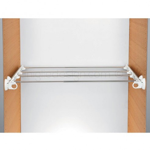 Plus estensibile estraiblle Servetto Twin per armadio bianco alluminio lucido